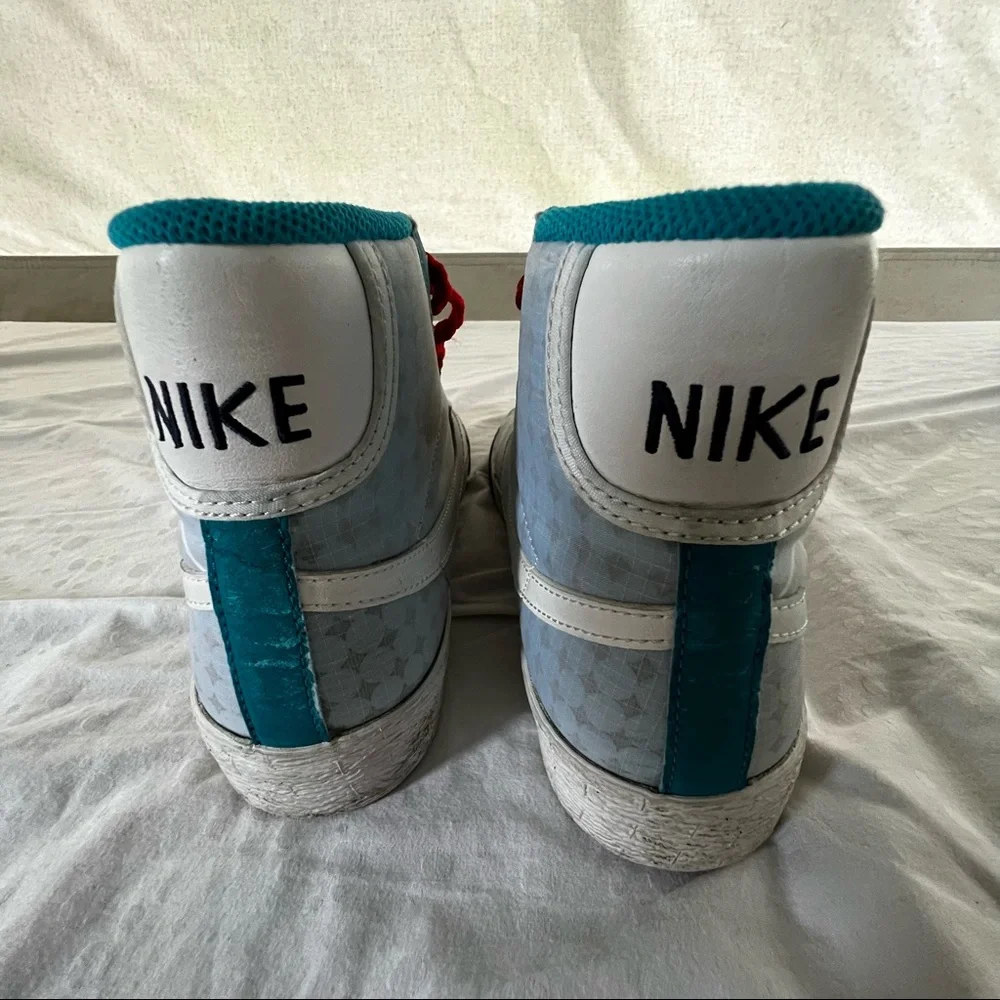Nike Blazer High Neo Turquoise Midnight Navy Cement 317808-411 Womens Size 6